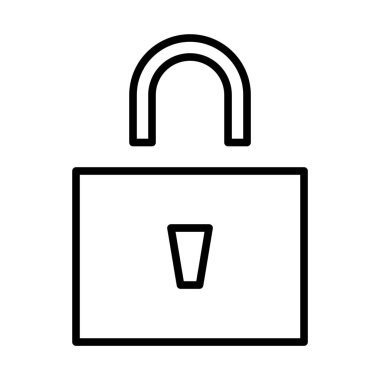 basit asma kilit simgesi
