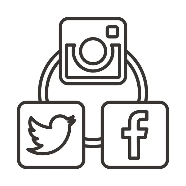 Ilustración icono de redes sociales — Vector de stock