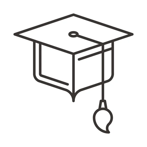 Icono de sombrero de graduación — Vector de stock