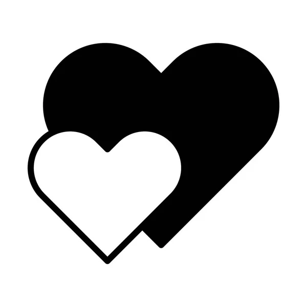 Ilustração de ícone de corações — Vetor de Stock