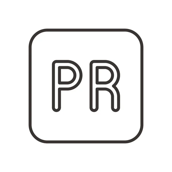 Illustrazione icona PR — Vettoriale Stock