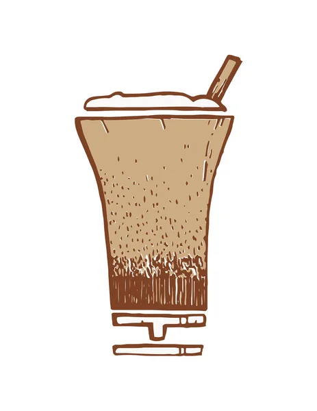 Tasse mit Latte-Symbol — Stockvektor