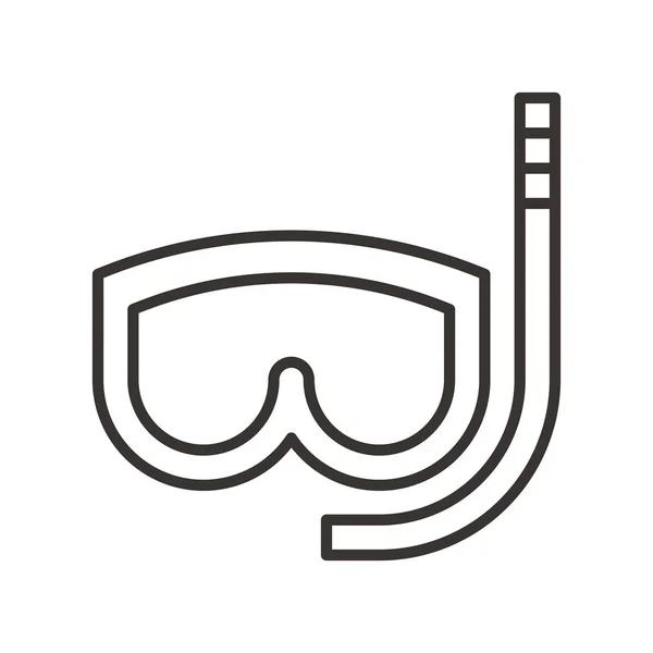 Tüplü dalış maskesi — Stok Vektör