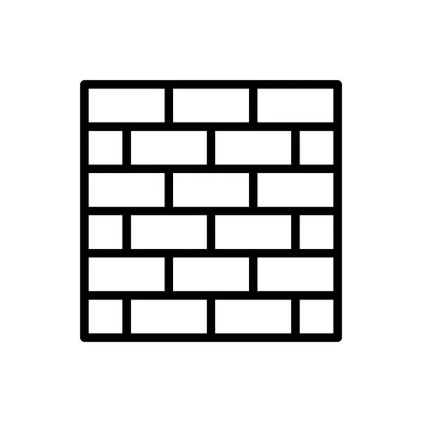 Cihlová zeď ikona — Stockový vektor