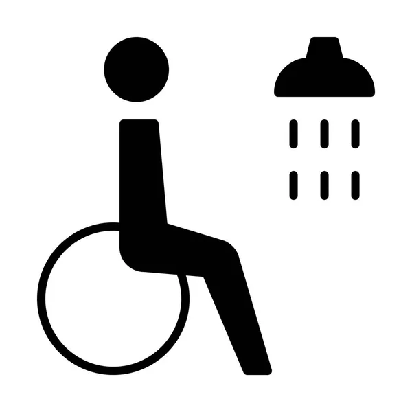 Fauteuil roulant acces semeuse signe — Image vectorielle