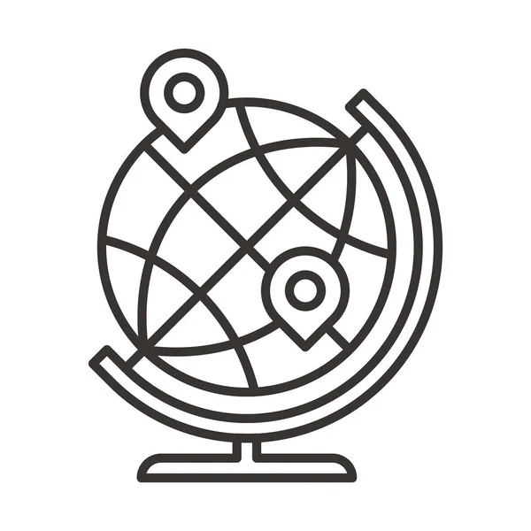 Globales Navigationssymbol — Stockvektor