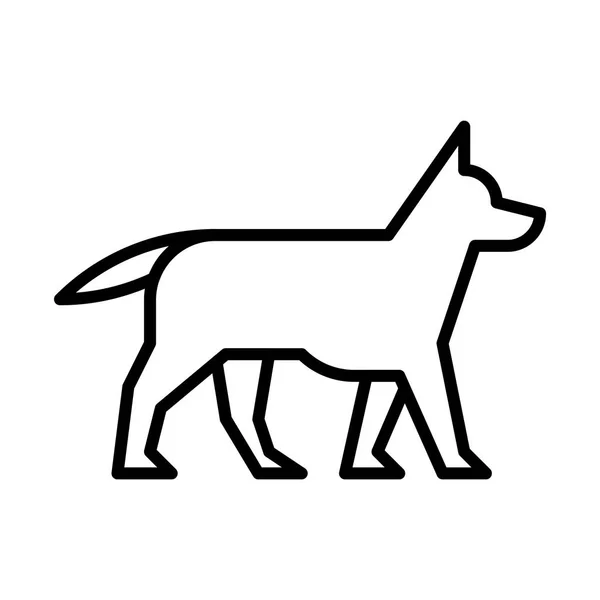 Spazierhund-Ikone — Stockvektor