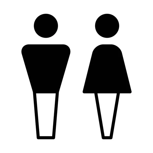 Illustrazione icona uomo e donna — Vettoriale Stock