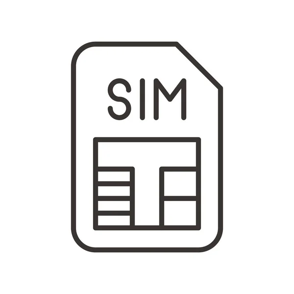Ilustração do ícone do cartão SIM — Vetor de Stock