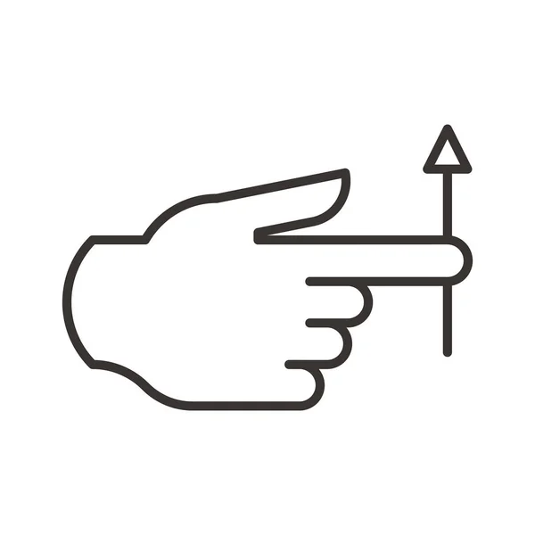 Touch gebaar-pictogram — Stockvector