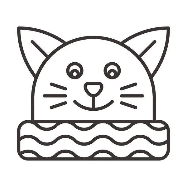 Lächelnde Katzenikone — Stockvektor