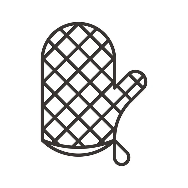 Keukengerei handschoen pictogram — Stockvector