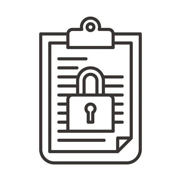 Illustrazione icona documento di sicurezza — Vettoriale Stock