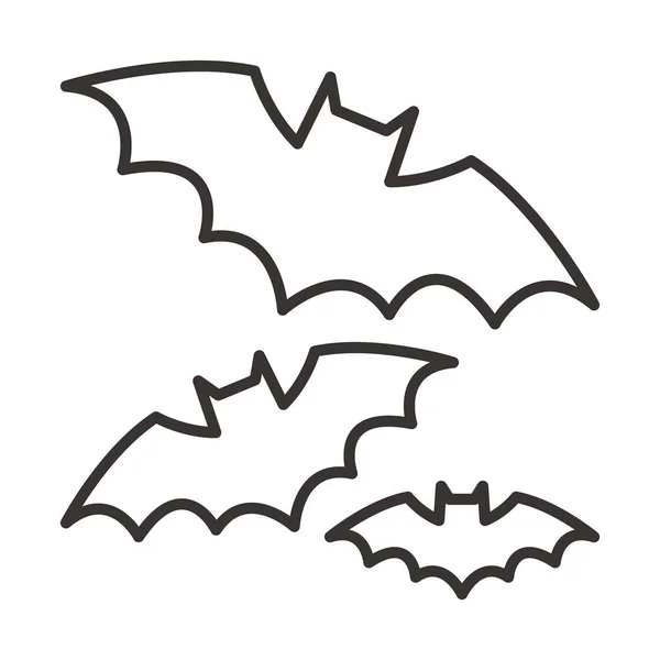 Murciélagos icono ilustración — Archivo Imágenes Vectoriales