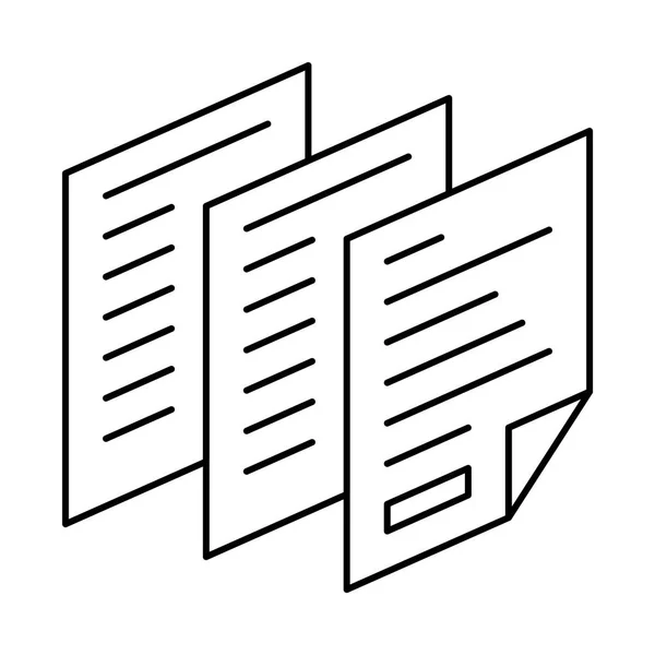 Documents, icône de pages — Image vectorielle