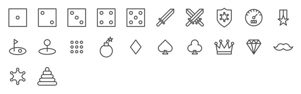 Set ikon permainan - Stok Vektor