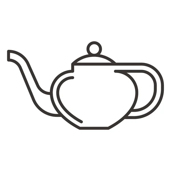 Thee pot eenvoudige pictogram — Stockvector