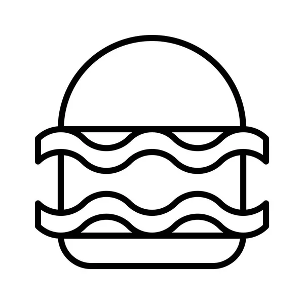 Hamburger einfache Ikone — Stockvektor