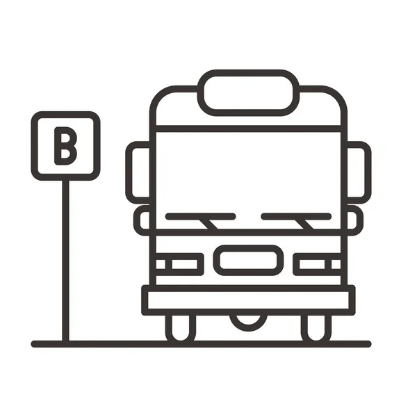 Bus stop simple icon — Stock Vector