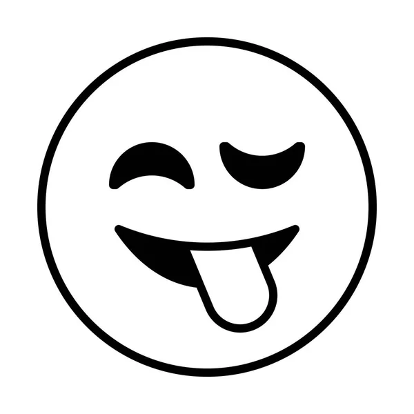 Лінійний простий emoji — стоковий вектор