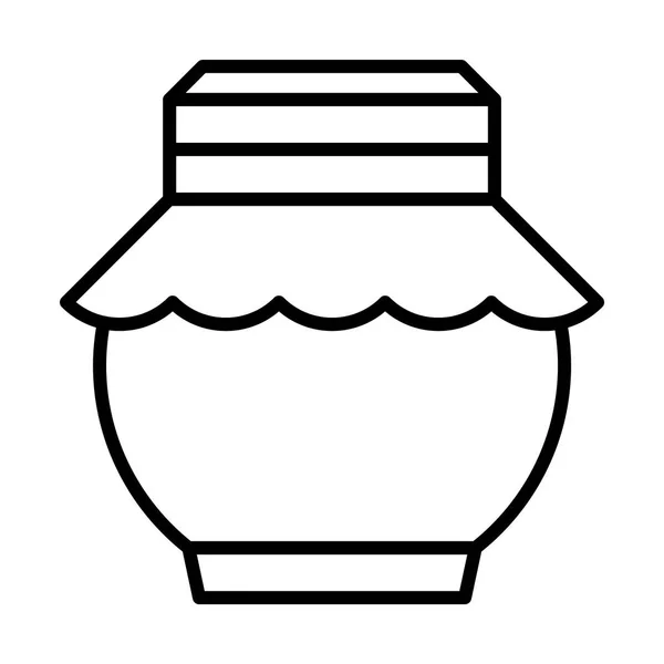 Ilustración de miel en tarro — Vector de stock