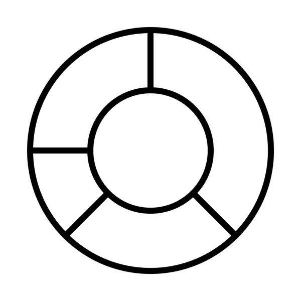 Tortendiagramm einfaches Symbol — Stockvektor