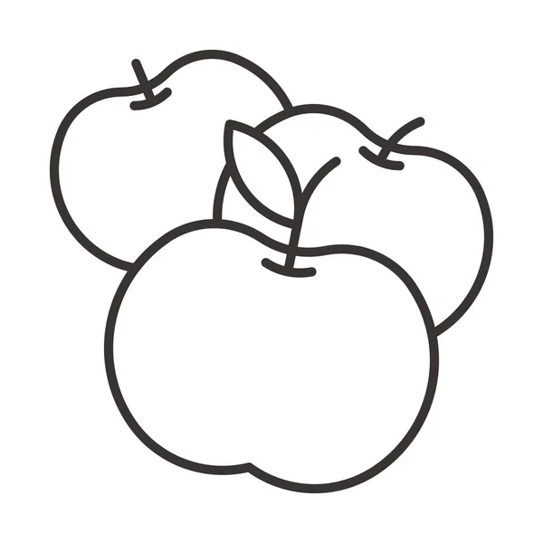 Illustration icône pommes — Image vectorielle