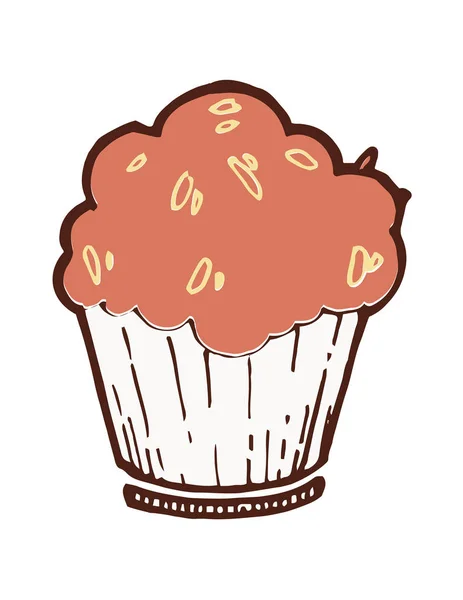 Tailandês sobremesa cupcake ilustração — Vetor de Stock