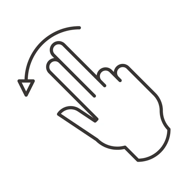 Touch gebaar-pictogram — Stockvector