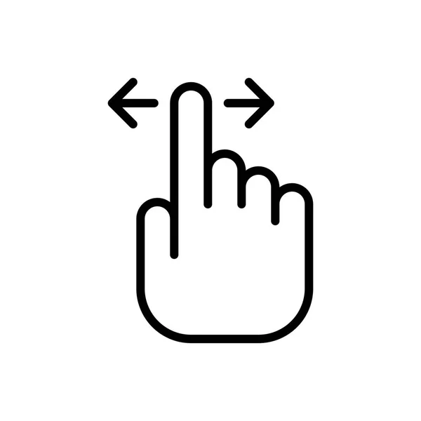 Touch gebaar-pictogram — Stockvector