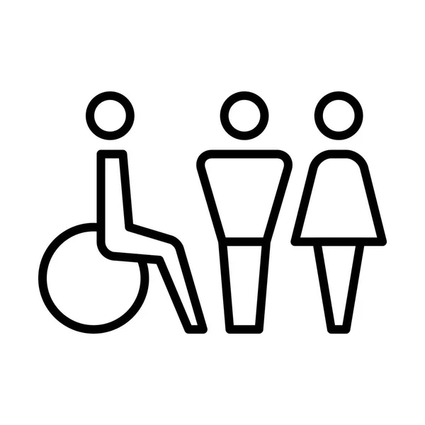 Icona persone disabili — Vettoriale Stock