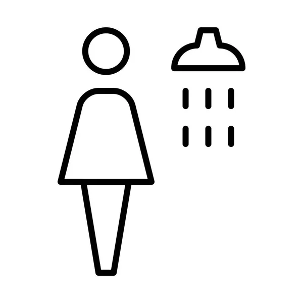 Señal de baño femenino — Vector de stock