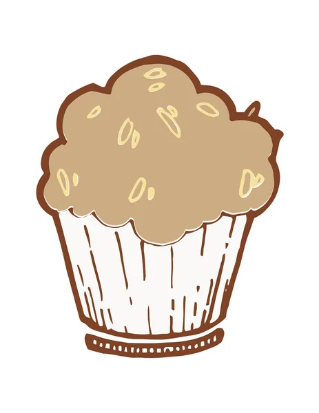 Einfaches Cupcake-Symbol — Stockvektor