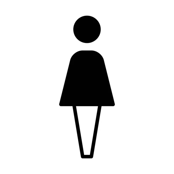 Señal de baño femenino — Vector de stock