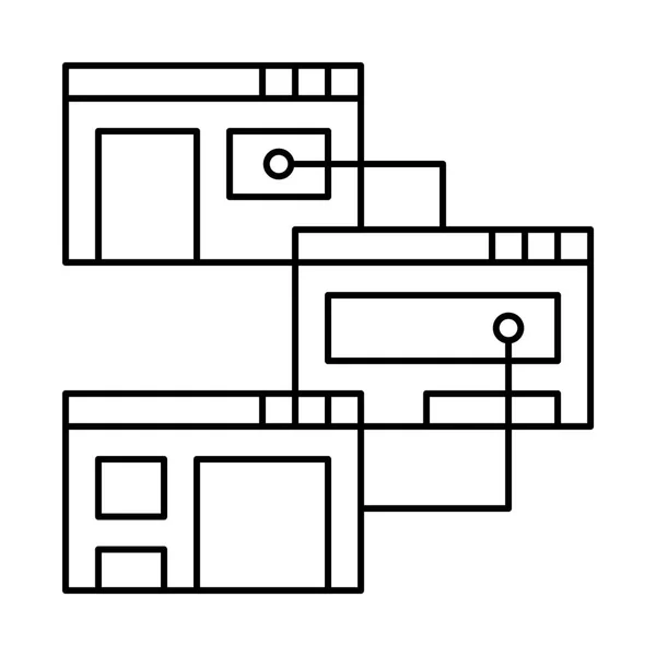 Ilustração do ícone da estrutura do site — Vetor de Stock