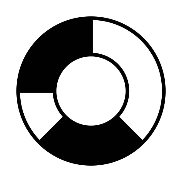 Gráfico de pastel icono simple — Vector de stock