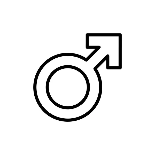 Ilustración de símbolo masculino — Vector de stock