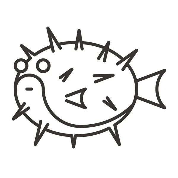 Globefish enkel ikon — Stock vektor