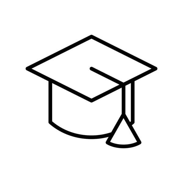 Icono de arte sombrero de graduación — Vector de stock