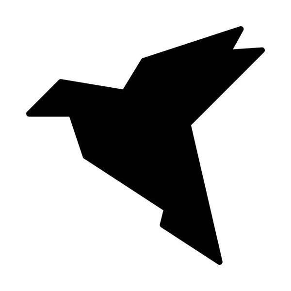 Icône oiseau origami — Image vectorielle