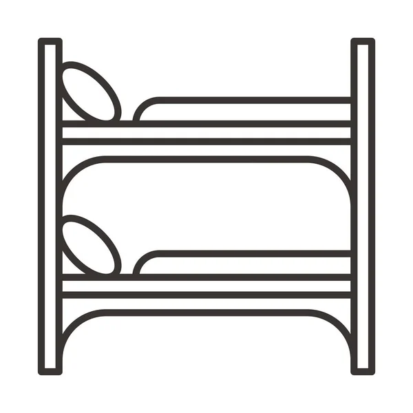 Etagenbetten-Symbol — Stockvektor