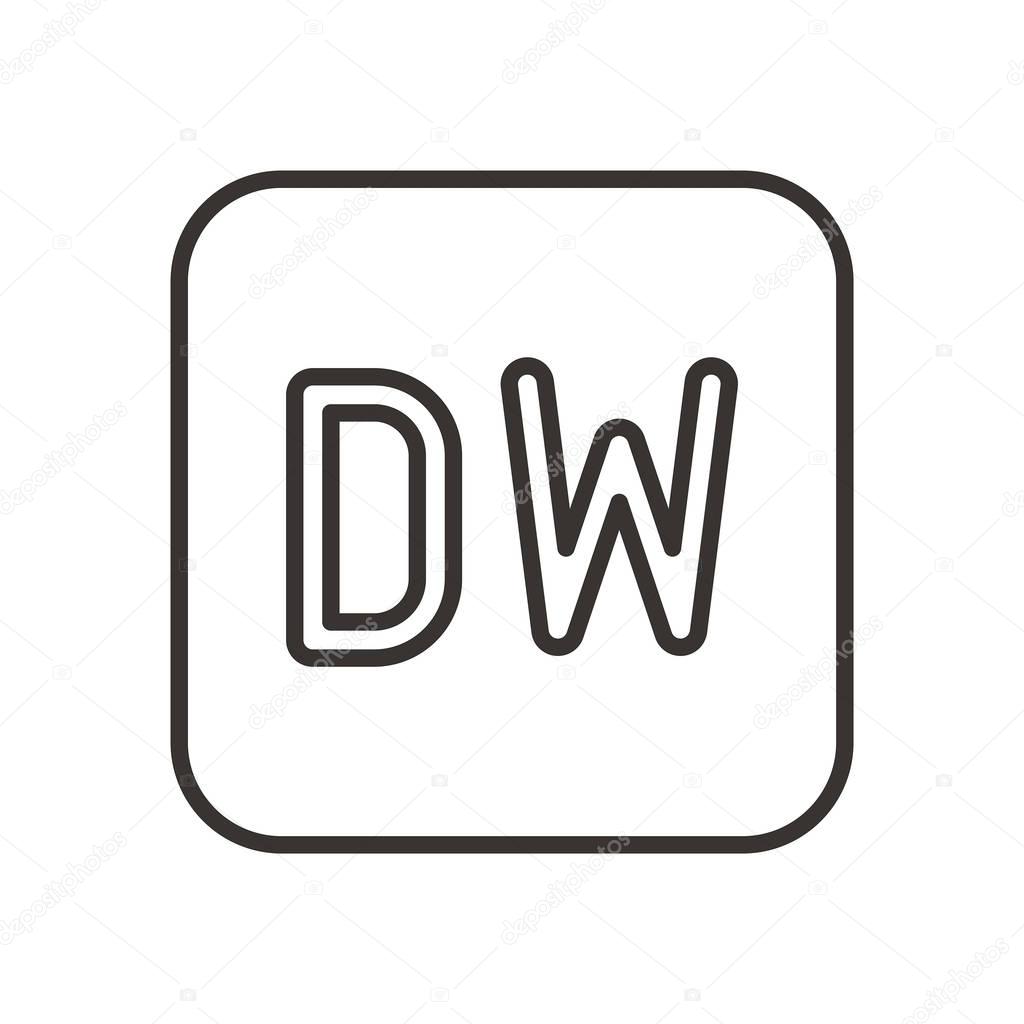 DW icon vector illustration