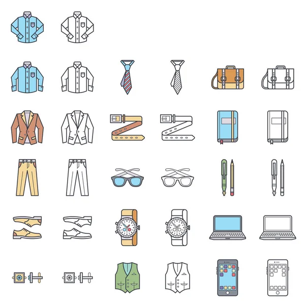 Ensemble de vêtements différents — Image vectorielle