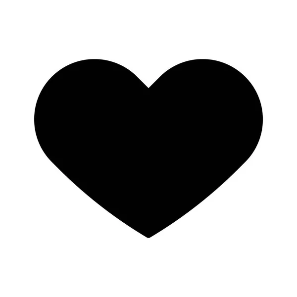 Černá srdce ikona — Stockový vektor