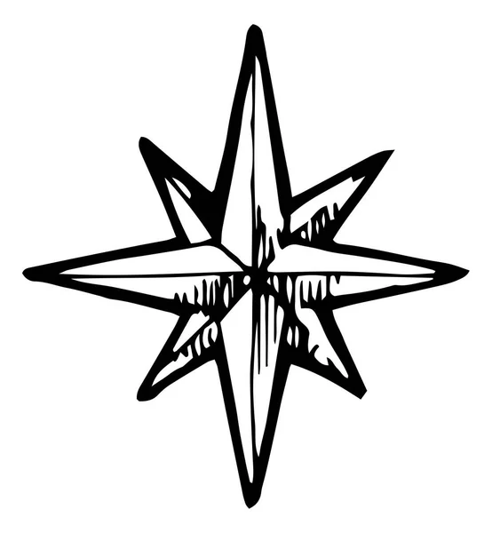 Dekorativa stjärnikonen — Stock vektor