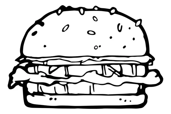 Иконка бургера с фастфудом — стоковый вектор