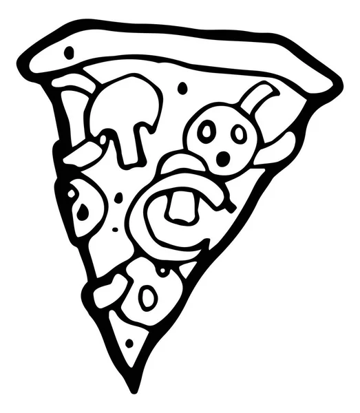 Icono de pizza ilustración — Vector de stock