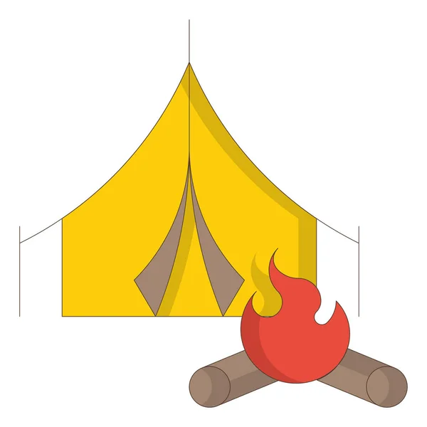 Icône camping web — Image vectorielle