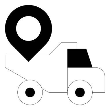 Gezinti PIN basit simgesi