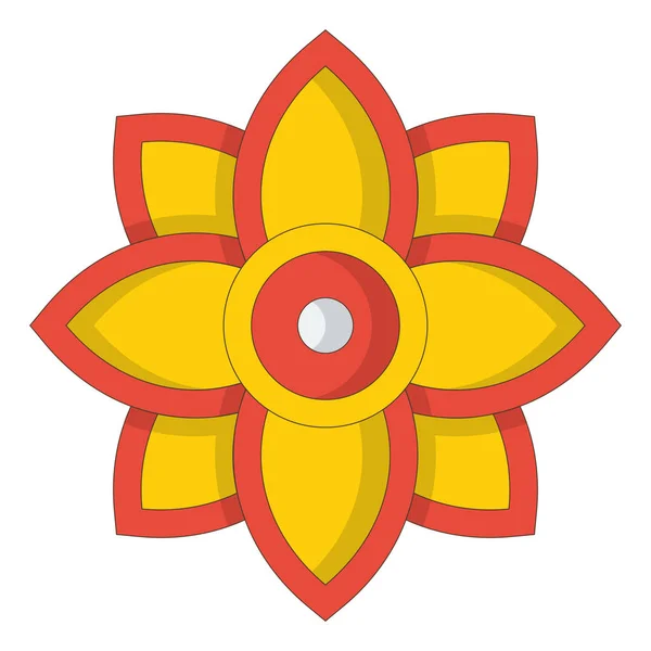 Барвистий квітка значок — стоковий вектор